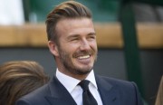 David Beckham pictured at the All England Lawn Tennis Club for day 10 of the Championships at Wimbledon, London on July 9th 2015.