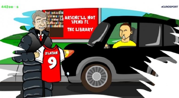 Η διαδρομή του Ζλάταν σε καρτούν