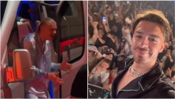 Χάαλαντ και Γκρίλις εμφανίστηκαν με… πιτζάμες σε κλαμπ του Μάντσεστερ για το afterparty της Σίτι