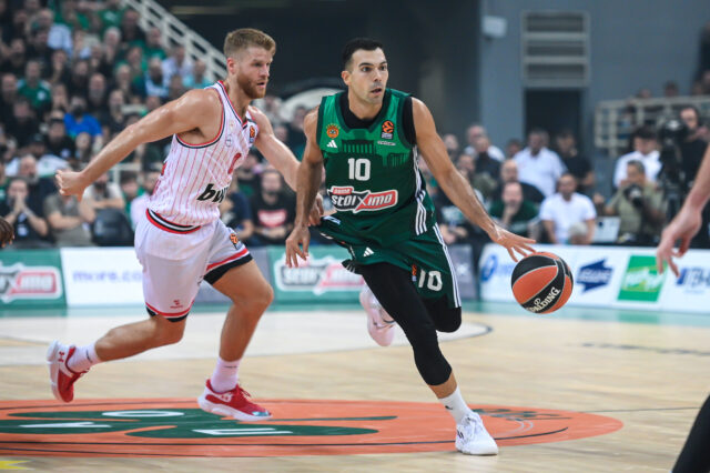 Panathinaikos Athens v Olympiacos Piraeus - Euroleague, Round 1 10 Kostas Sloukas of Panathinaikos Athens during the Eur