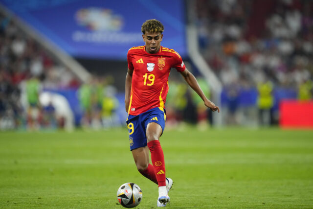 Spain v France: Semi-Final - UEFA EURO, EM, Europameisterschaft,Fussball 2024 Lamine Yamal right winger of Spain and FC