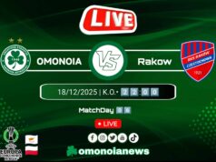 Live: ΟΜΟΝΟΙΑ – Ρακόβ